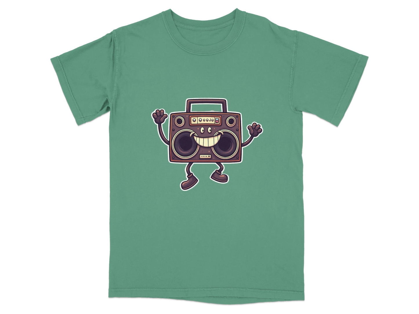 Retro Boombox Smiley Face Vintage Music Player Gift T-Shirt - IconVexa