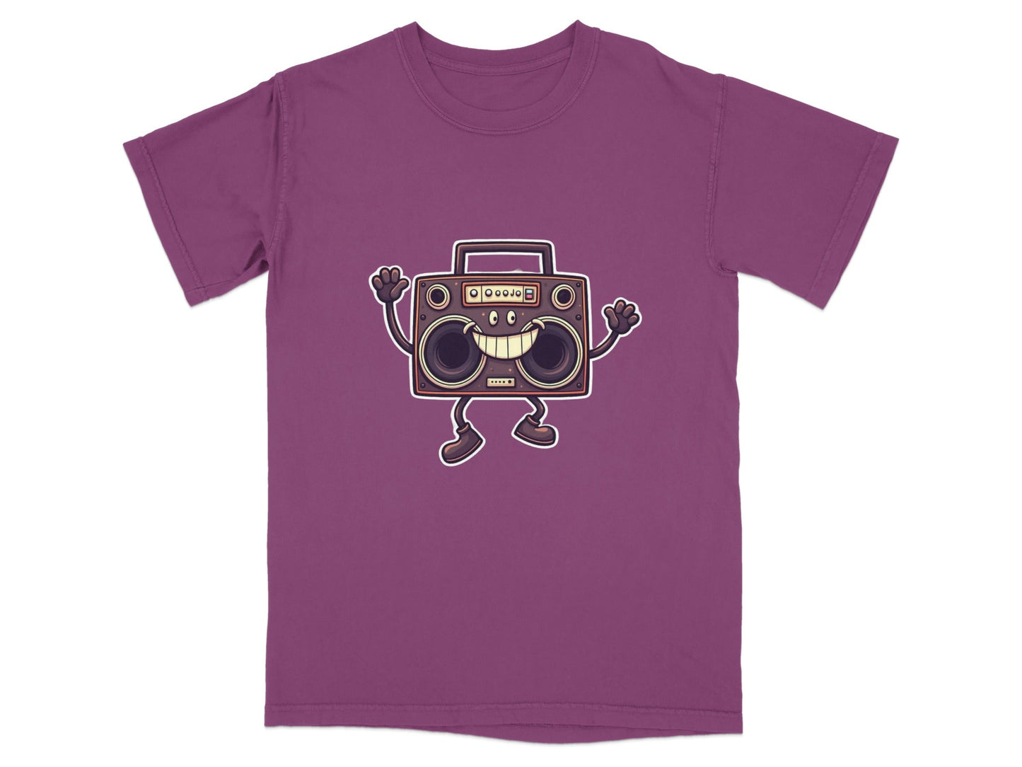 Retro Boombox Smiley Face Vintage Music Player Gift T-Shirt - IconVexa