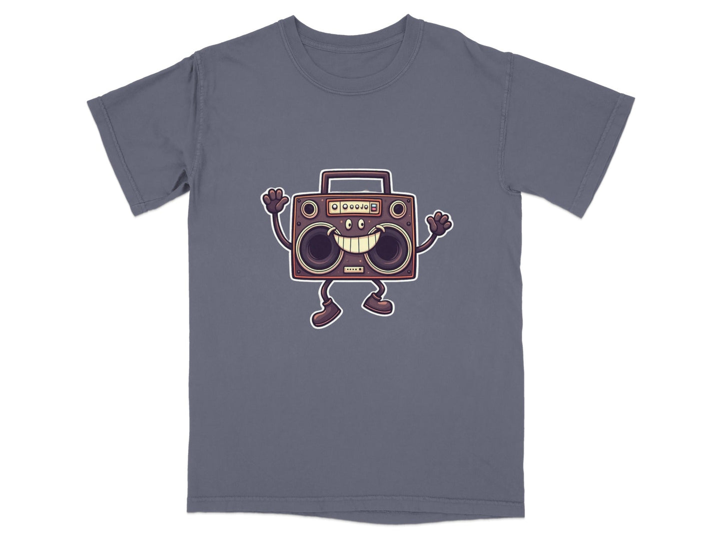 Retro Boombox Smiley Face Vintage Music Player Gift T-Shirt - IconVexa