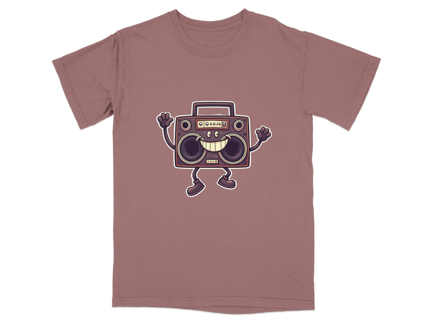 Retro Boombox Smiley Face Vintage Music Player Gift T-Shirt - IconVexa