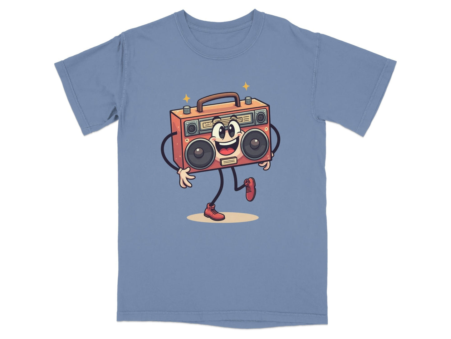 Retro Cartoon Boombox Character Graphic Art Cool T-Shirt - IconVexa