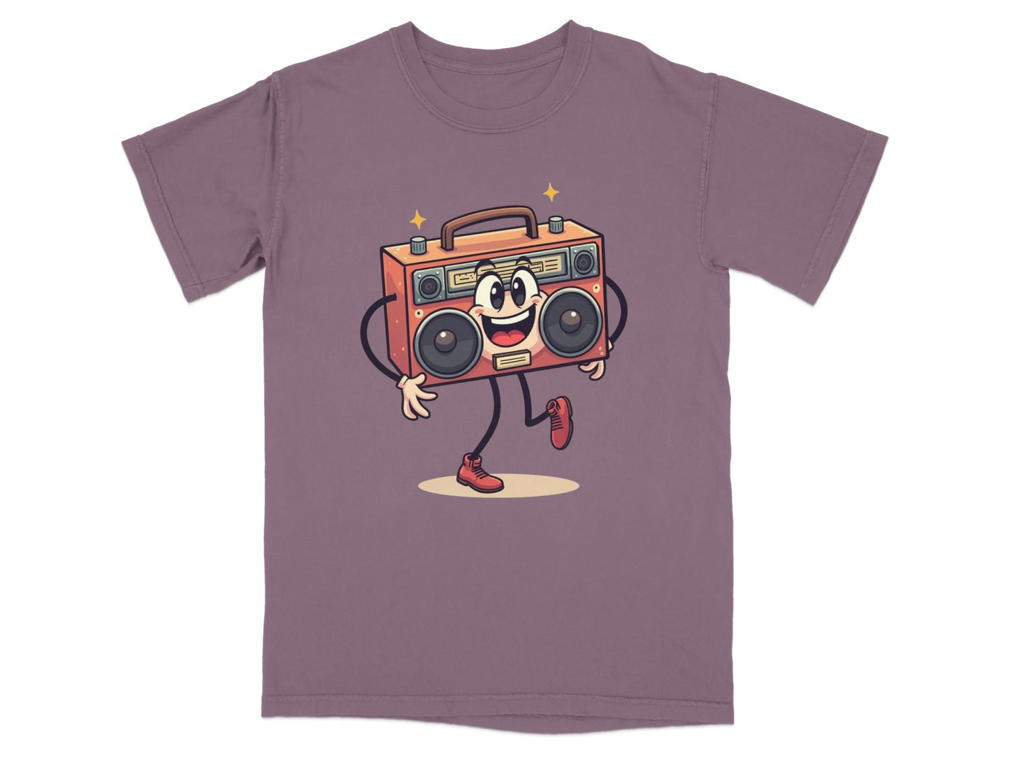 Retro Cartoon Boombox Character Graphic Art Cool T-Shirt - IconVexa