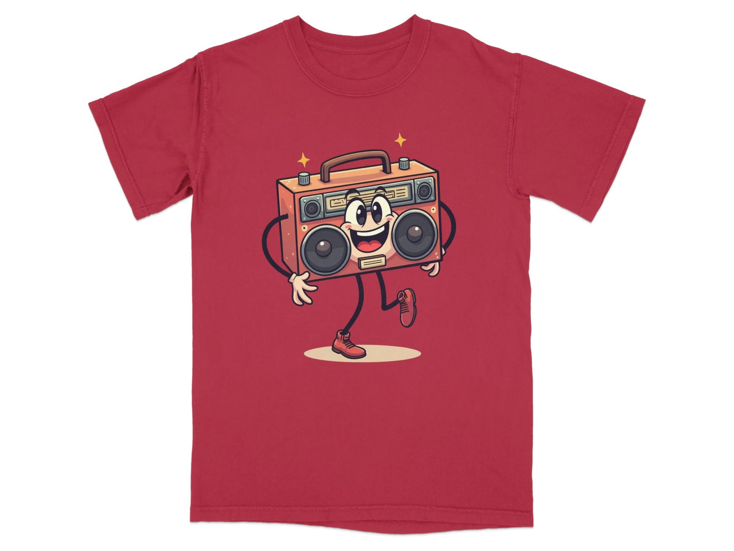 Retro Cartoon Boombox Character Graphic Art Cool T-Shirt - IconVexa