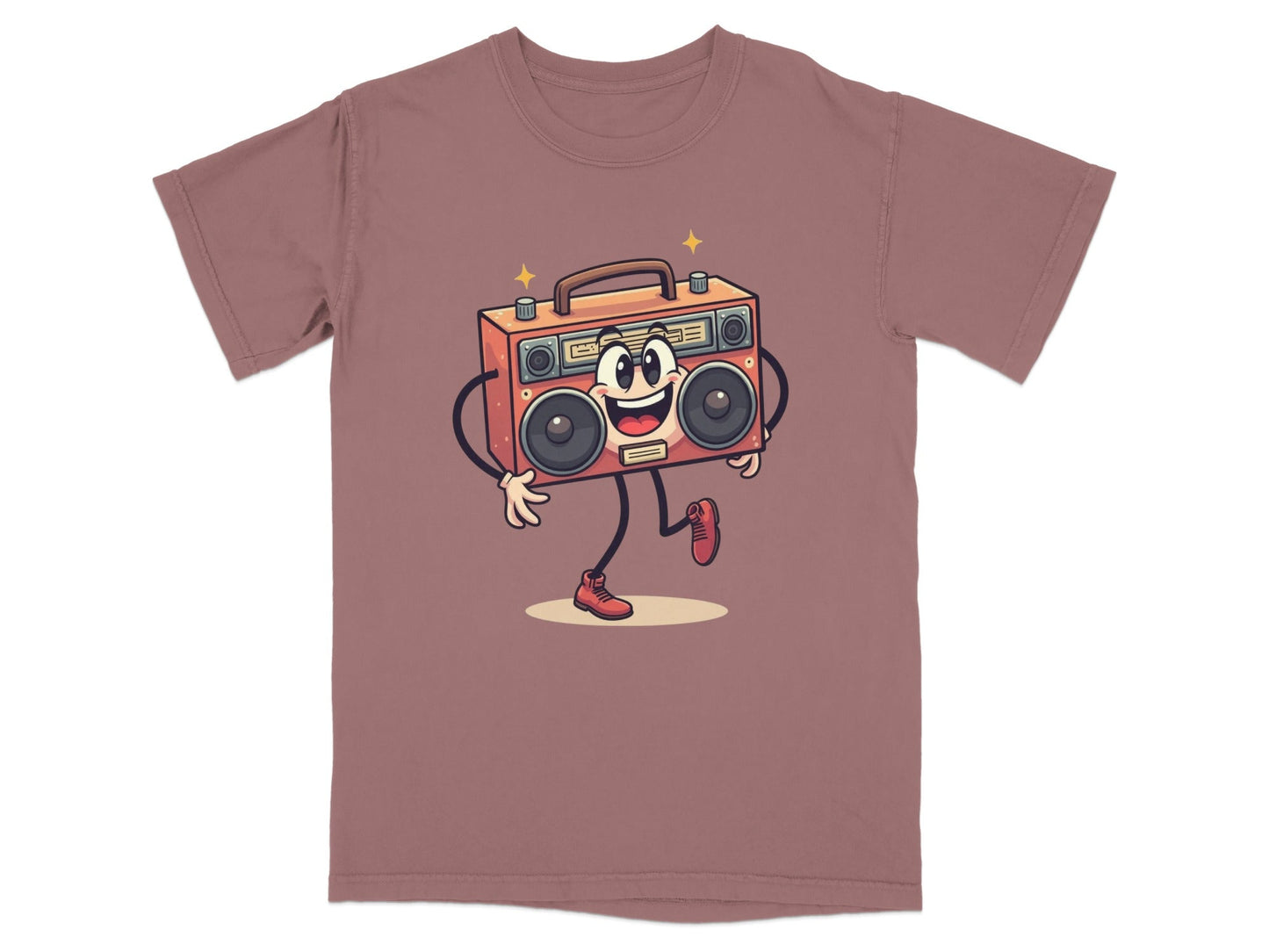 Retro Cartoon Boombox Character Graphic Art Cool T-Shirt - IconVexa
