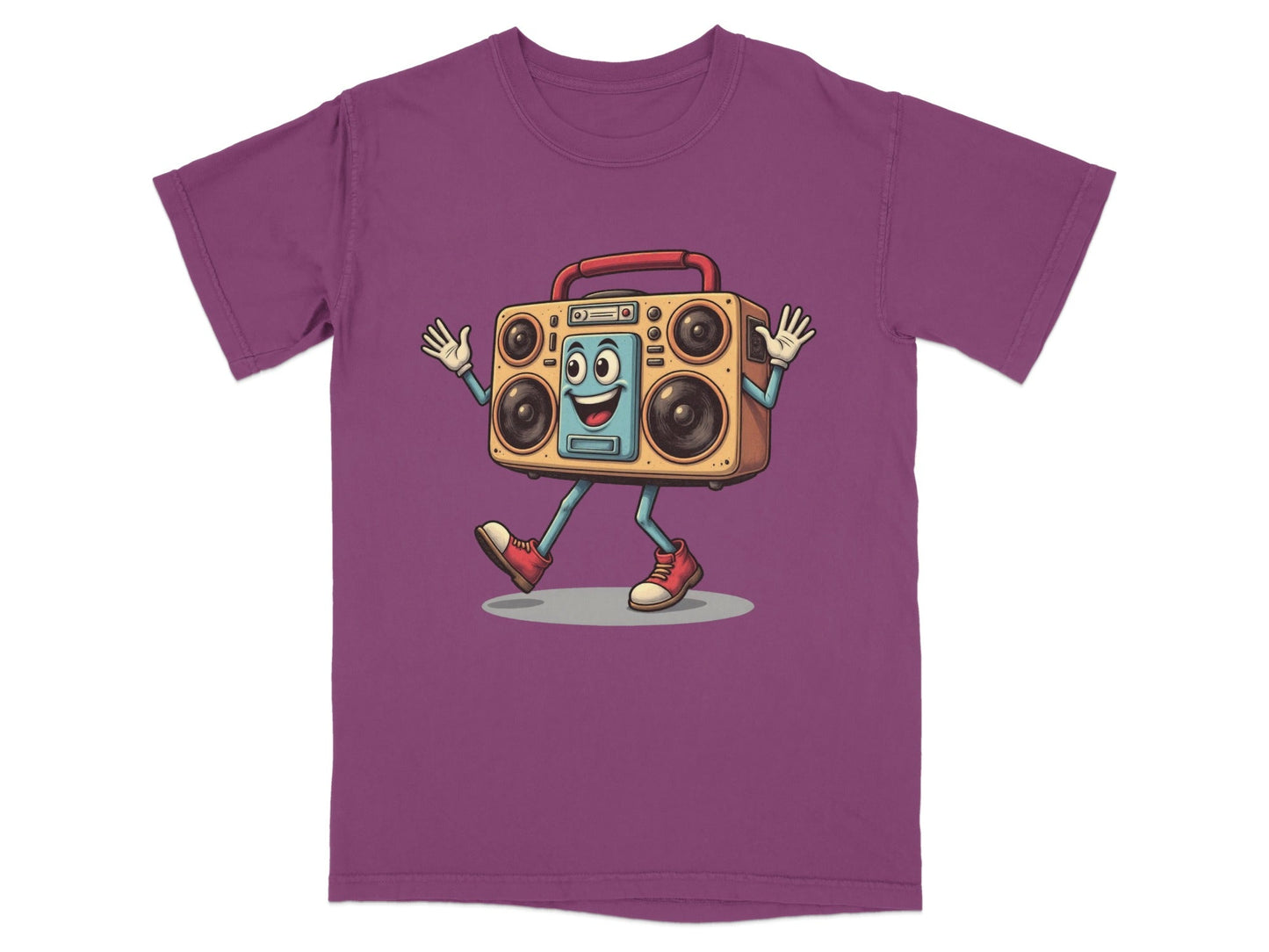 Retro Radio Cartoon Character Illustration Graphic T-Shirt - IconVexa