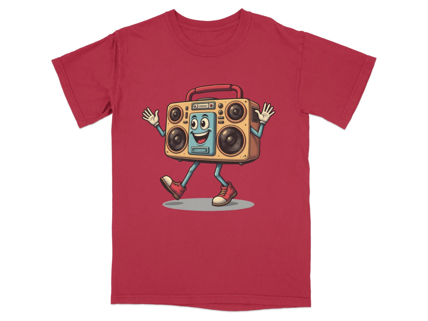 Retro Radio Cartoon Character Illustration Graphic T-Shirt - IconVexa