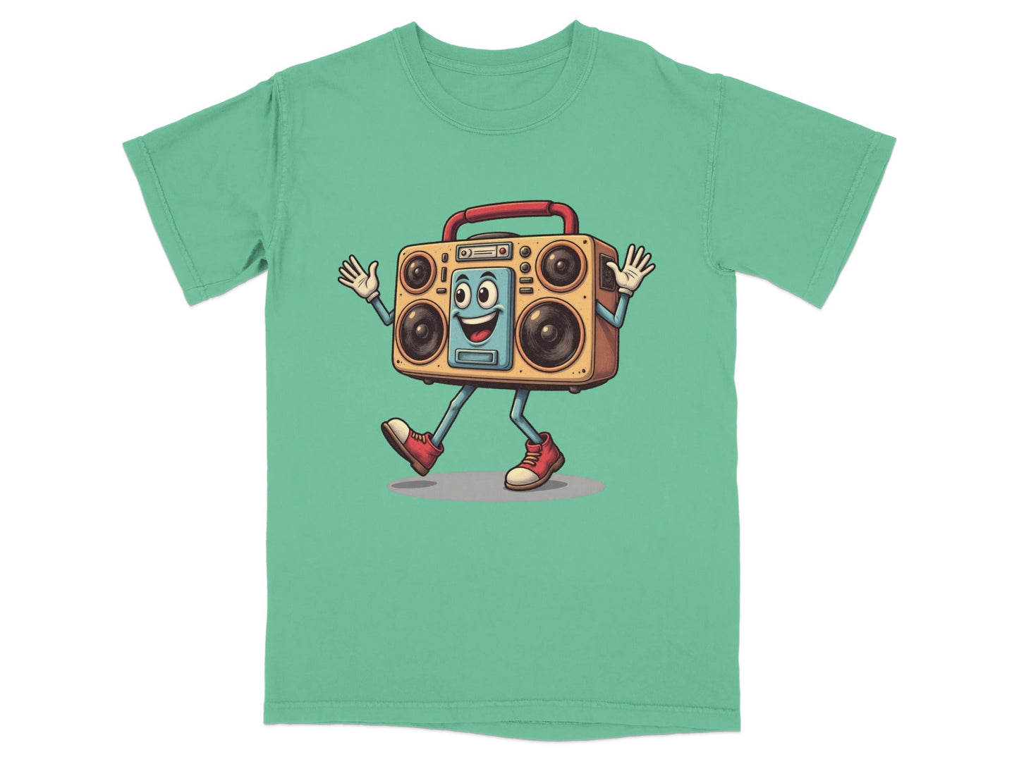Retro Radio Cartoon Character Illustration Graphic T-Shirt - IconVexa