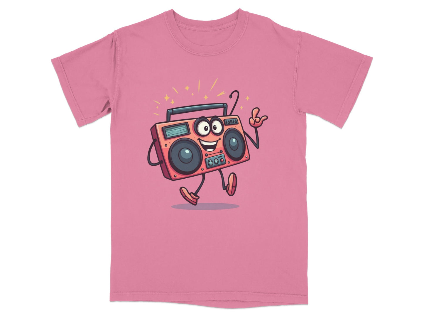 Retro Radio Cartoon Character with Attitude Graphic T-Shirt - IconVexa