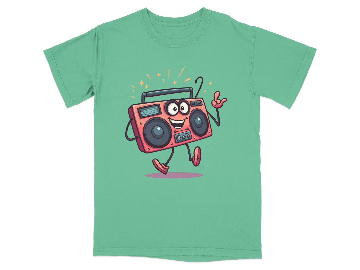 Retro Radio Cartoon Character with Attitude Graphic T-Shirt - IconVexa