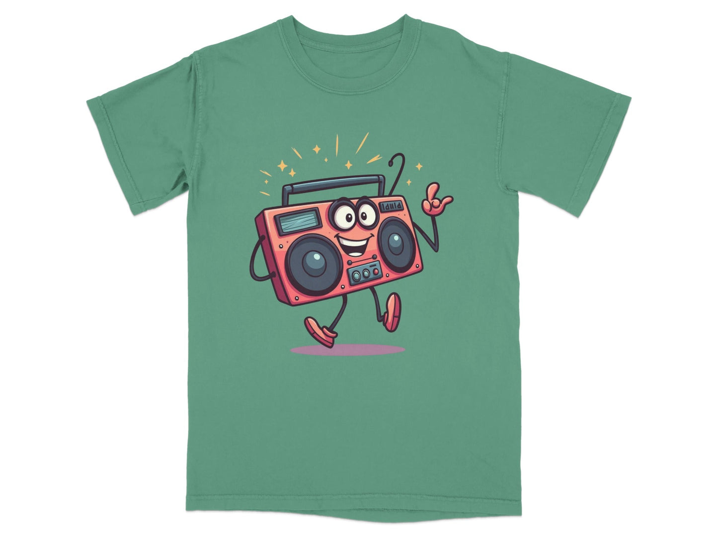 Retro Radio Cartoon Character with Attitude Graphic T-Shirt - IconVexa