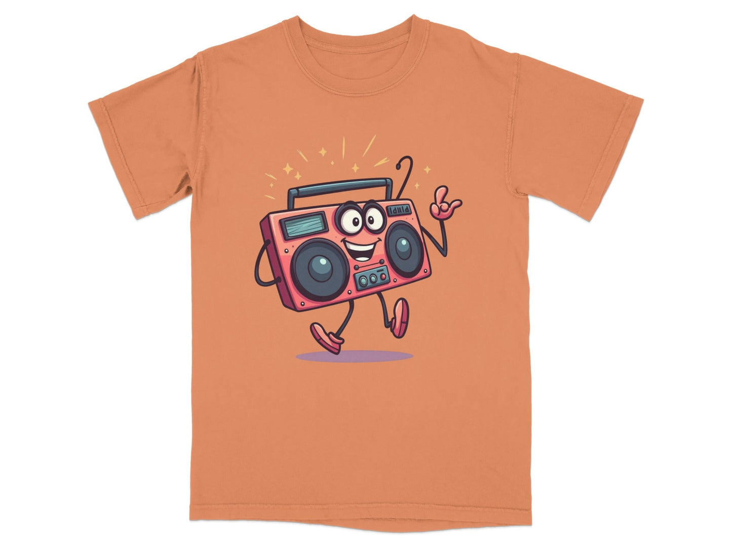 Retro Radio Cartoon Character with Attitude Graphic T-Shirt - IconVexa