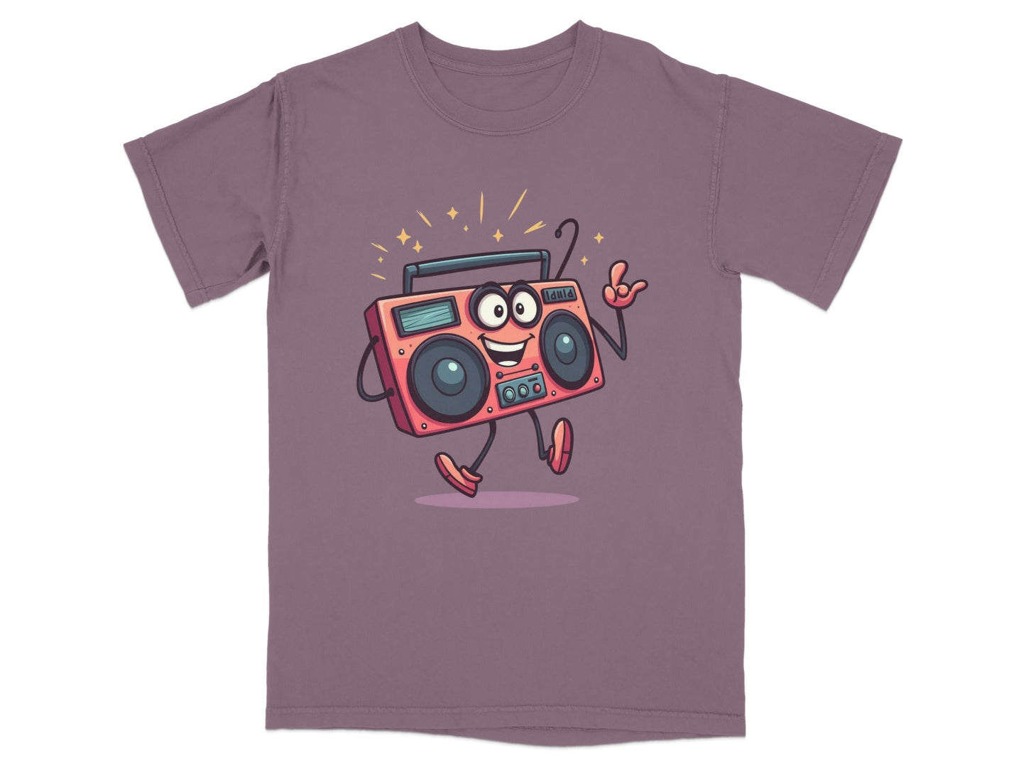Retro Radio Cartoon Character with Attitude Graphic T-Shirt - IconVexa
