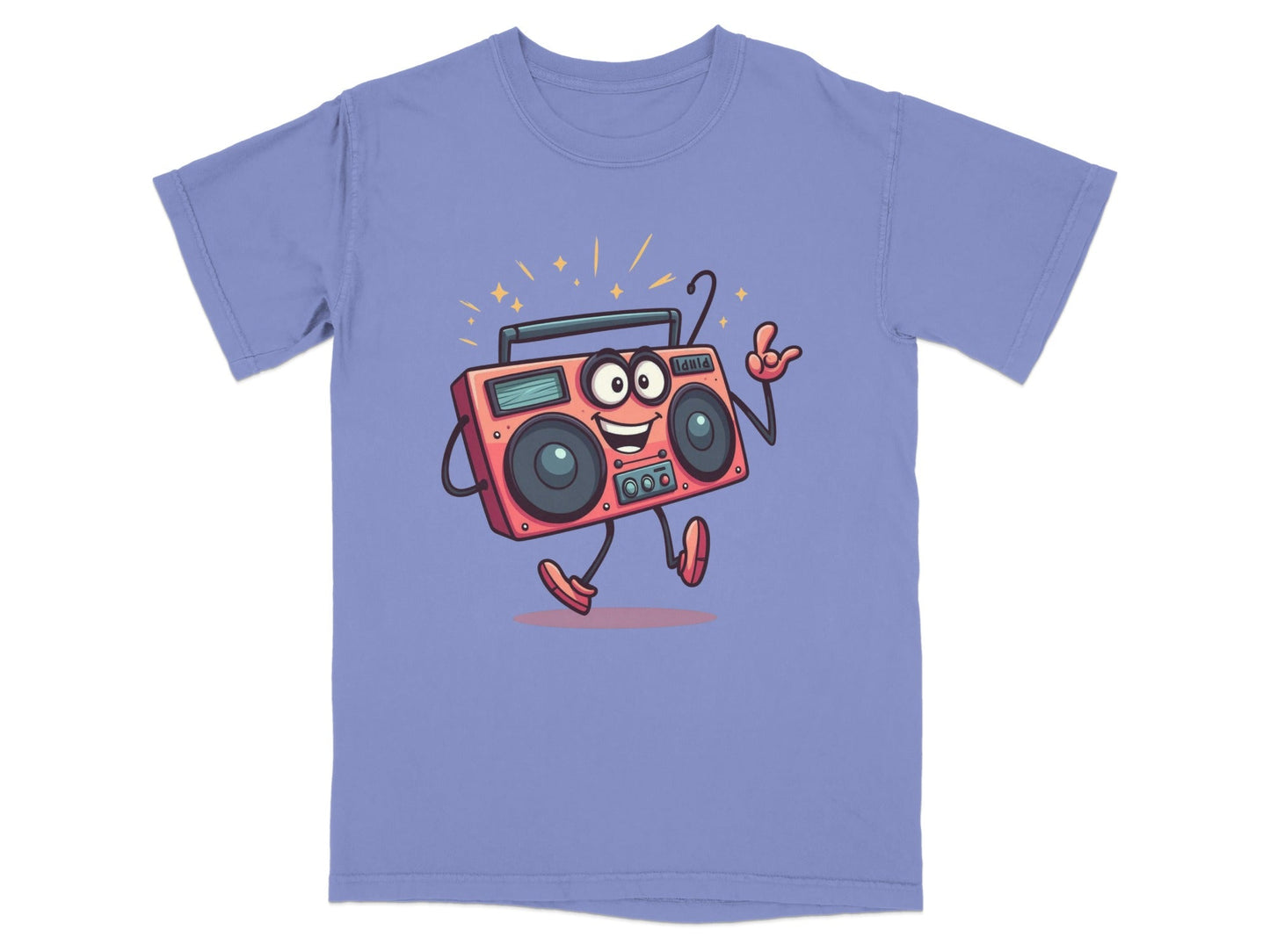 Retro Radio Cartoon Character with Attitude Graphic T-Shirt - IconVexa