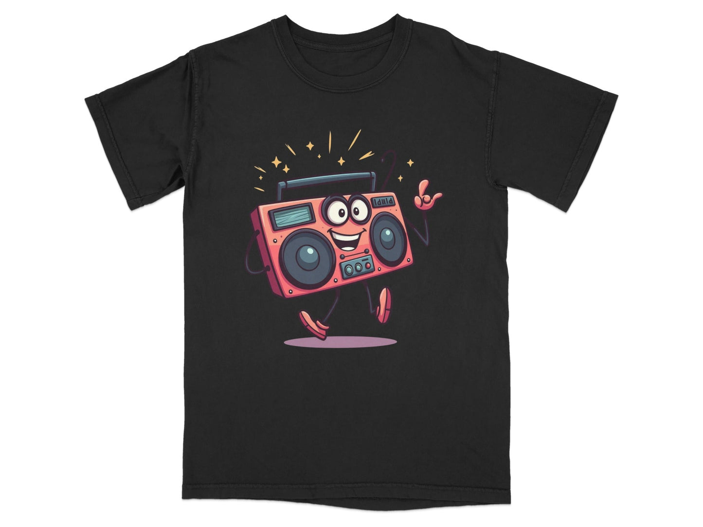 Retro Radio Cartoon Character with Attitude Graphic T-Shirt - IconVexa