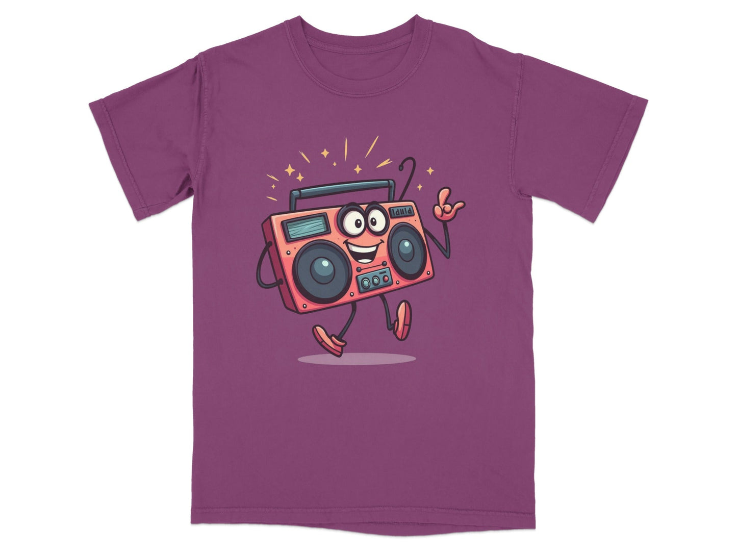 Retro Radio Cartoon Character with Attitude Graphic T-Shirt - IconVexa
