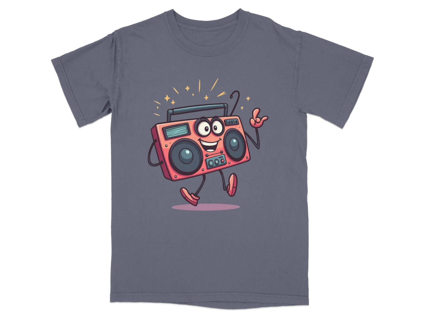 Retro Radio Cartoon Character with Attitude Graphic T-Shirt - IconVexa