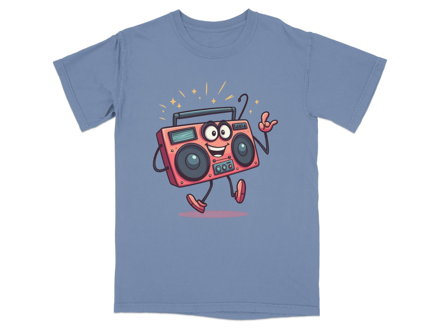 Retro Radio Cartoon Character with Attitude Graphic T-Shirt - IconVexa