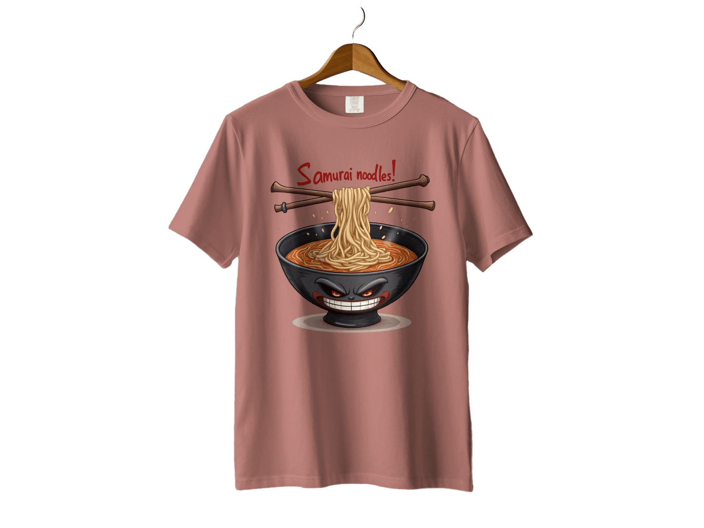 Samurai Noodles T Shirt, Ramen Bowl Tee, Japanese Food Shirt, Anime T Shirt, Funny Foodie Gift, Unique Graphic Tee, Trendy Shirt for Men - IconVexa