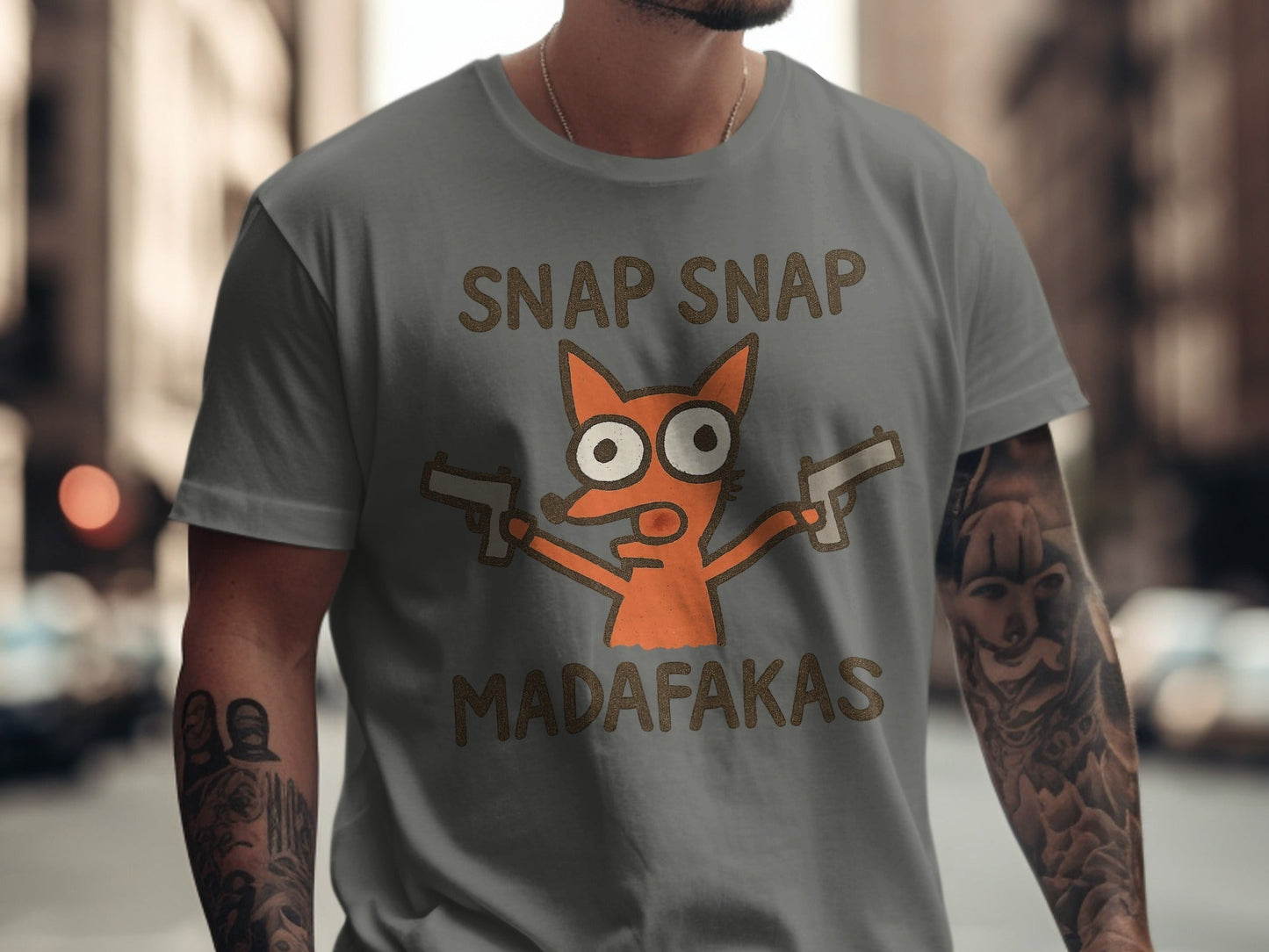 Snap Snap Madafakas T-Shirt, Funny Fox T-Shirt, Cool Animal Tee, Graphic T Shirt, Trending Tshirt, Popular T-Shirt, Gift for Fox Lover - IconVexa