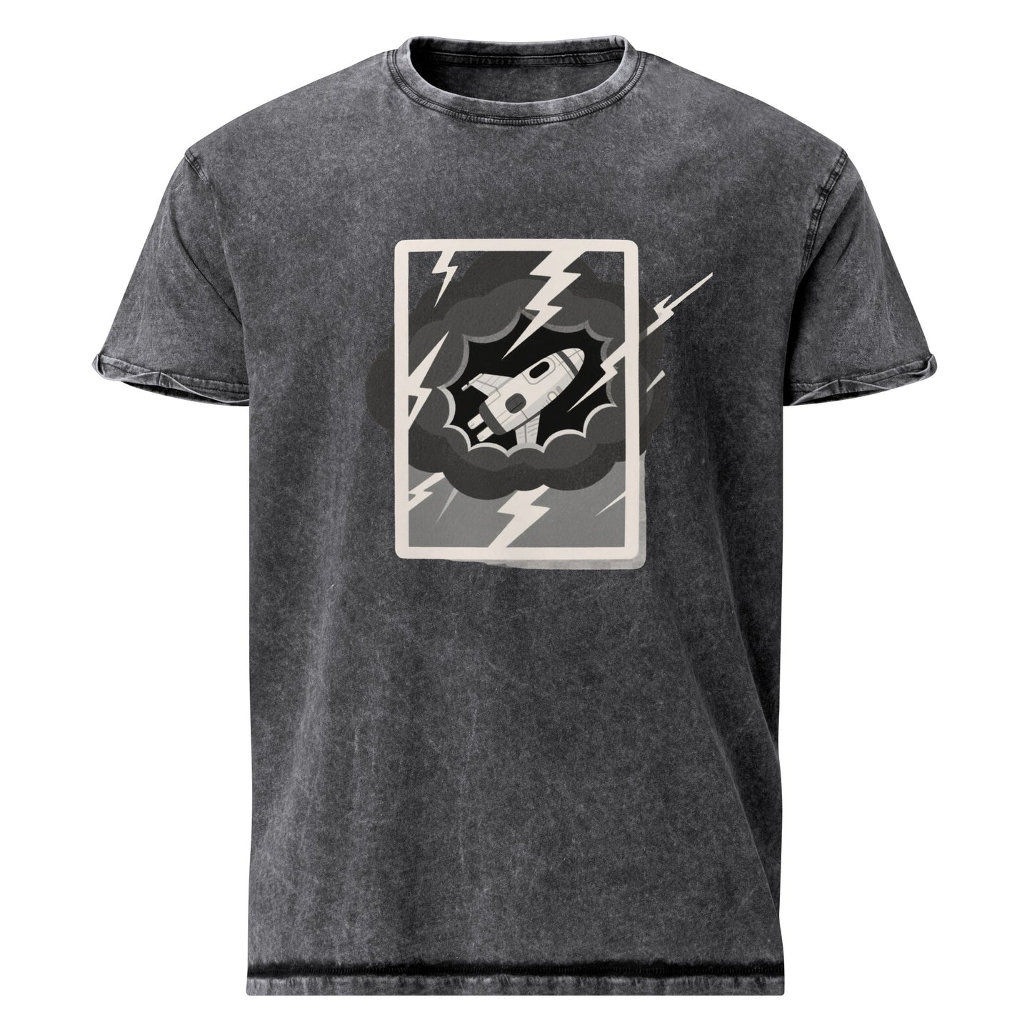 Storm Rocket Tee | Retro Space Theme Shirt | Cool Sci - Fi Graphic for Outer Space Lovers - IconVexa