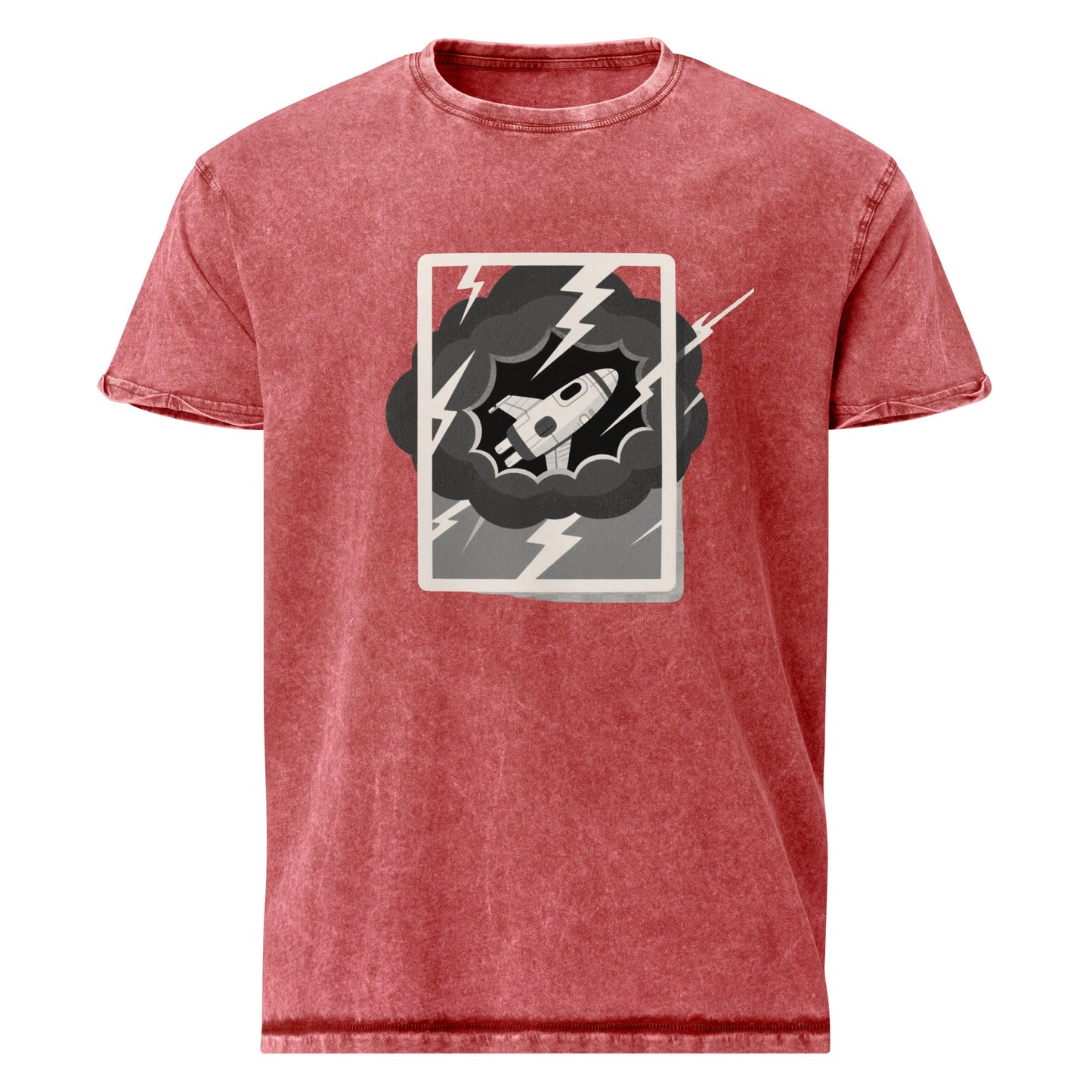 Storm Rocket Tee | Retro Space Theme Shirt | Cool Sci - Fi Graphic for Outer Space Lovers - IconVexa