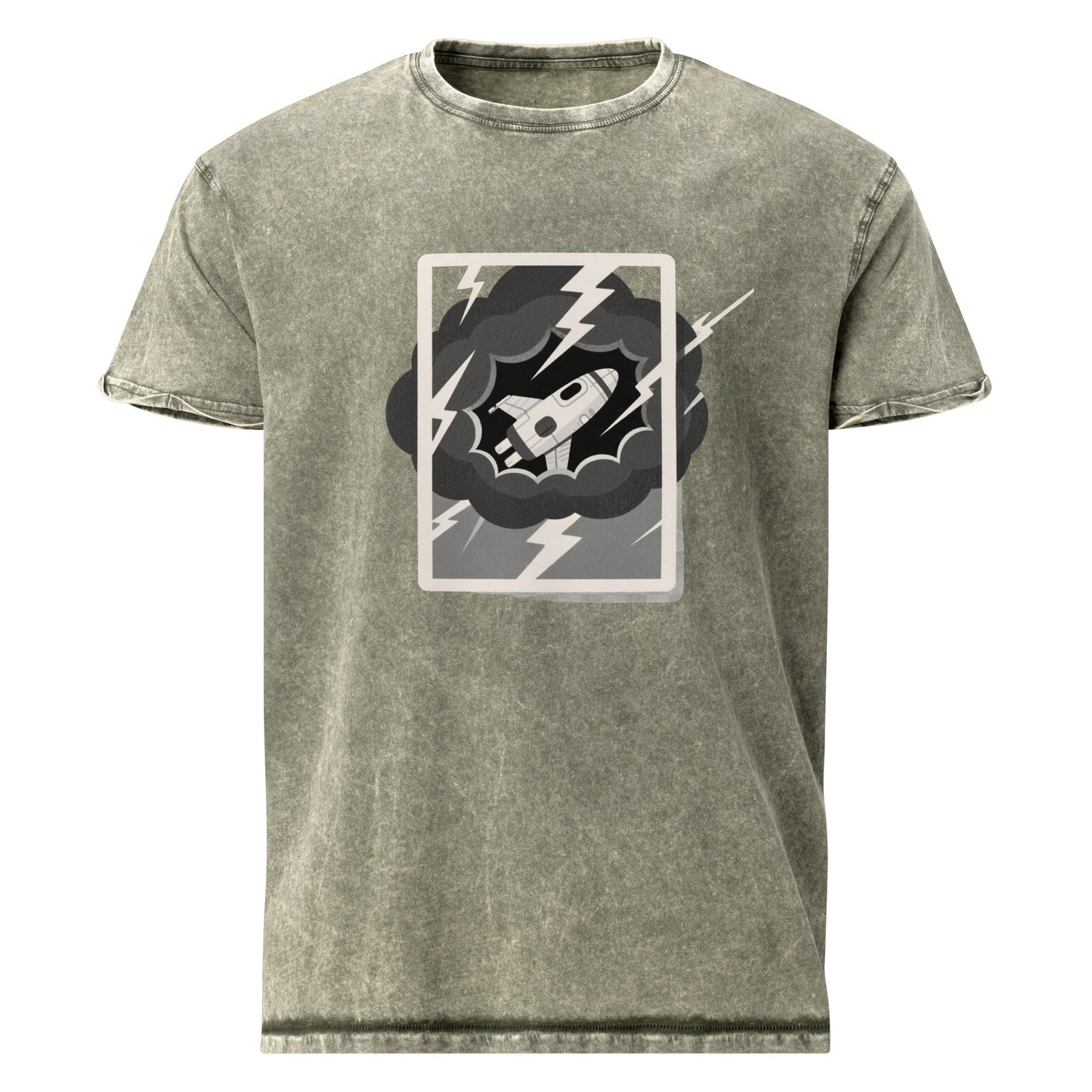 Storm Rocket Tee | Retro Space Theme Shirt | Cool Sci - Fi Graphic for Outer Space Lovers - IconVexa