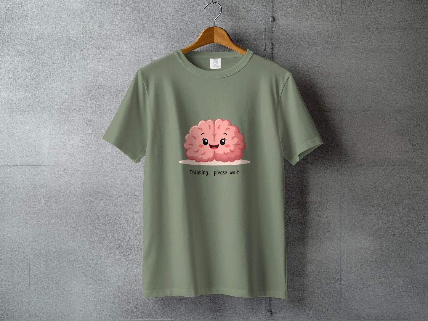 Thinking Brain T-Shirt, Funny Brain Tee, Cute Brain Shirt, Gift for Nerds, Science T Shirt, Medical Student Gift, Smart T-Shirt, Unisex - IconVexa