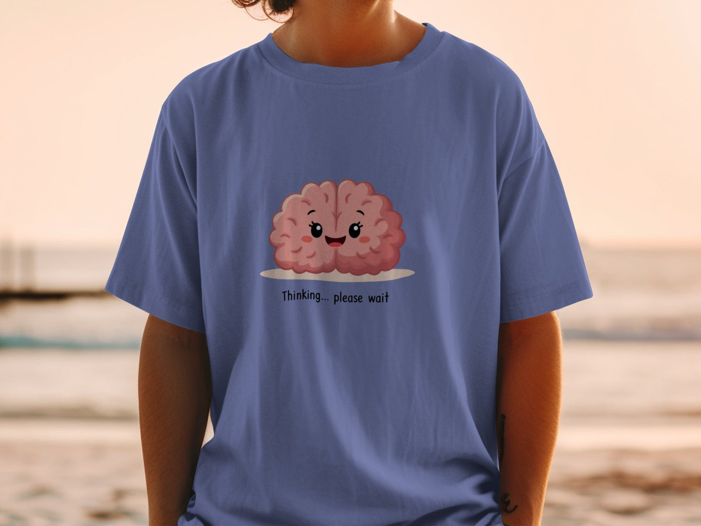 Thinking Brain T-Shirt, Funny Brain Tee, Cute Brain Shirt, Gift for Nerds, Science T Shirt, Medical Student Gift, Smart T-Shirt, Unisex - IconVexa