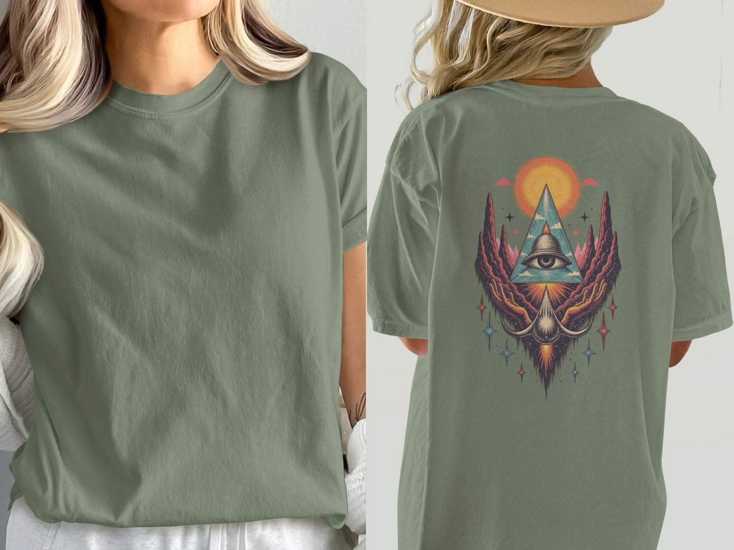 Third Eye T-Shirt, Spiritual T-Shirt, Celestial T-Shirt, Vision Tee, All Seeing Eye Shirt, Unisex T-Shirt, Trendy Shirt, Gift for Her - IconVexa