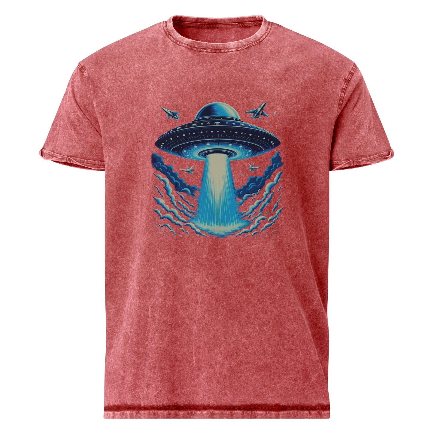 UFO Invasion Tee | Retro Sci - Fi Graphic Shirt | Space Battle Alien Chase Design - IconVexa