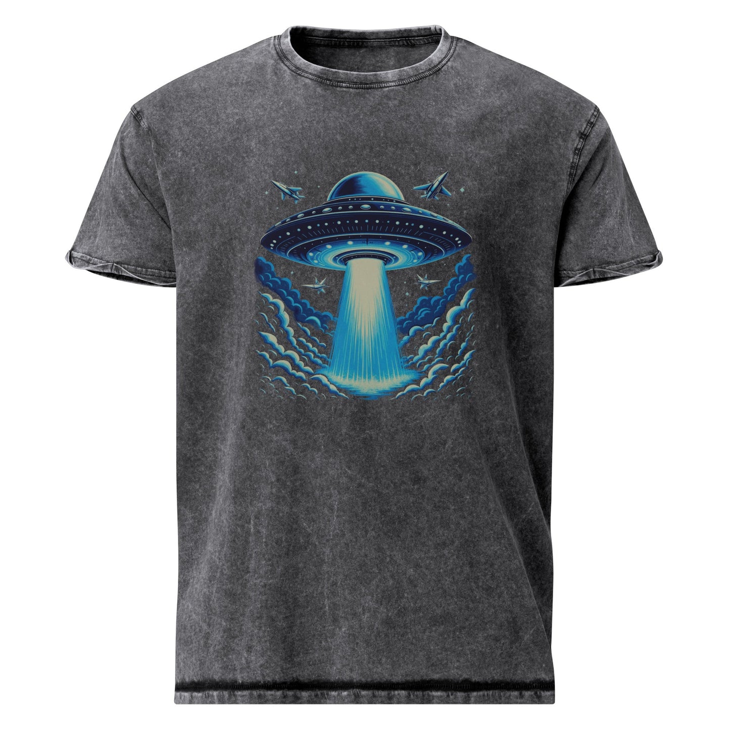 UFO Invasion Tee | Retro Sci - Fi Graphic Shirt | Space Battle Alien Chase Design - IconVexa