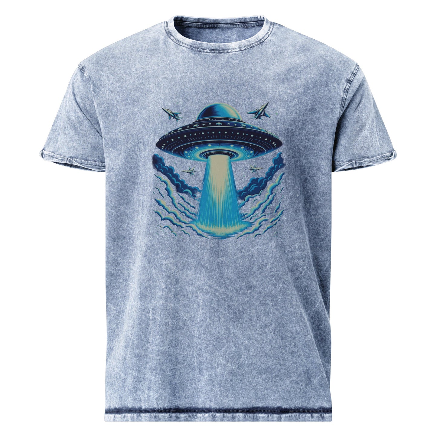 UFO Invasion Tee | Retro Sci - Fi Graphic Shirt | Space Battle Alien Chase Design - IconVexa