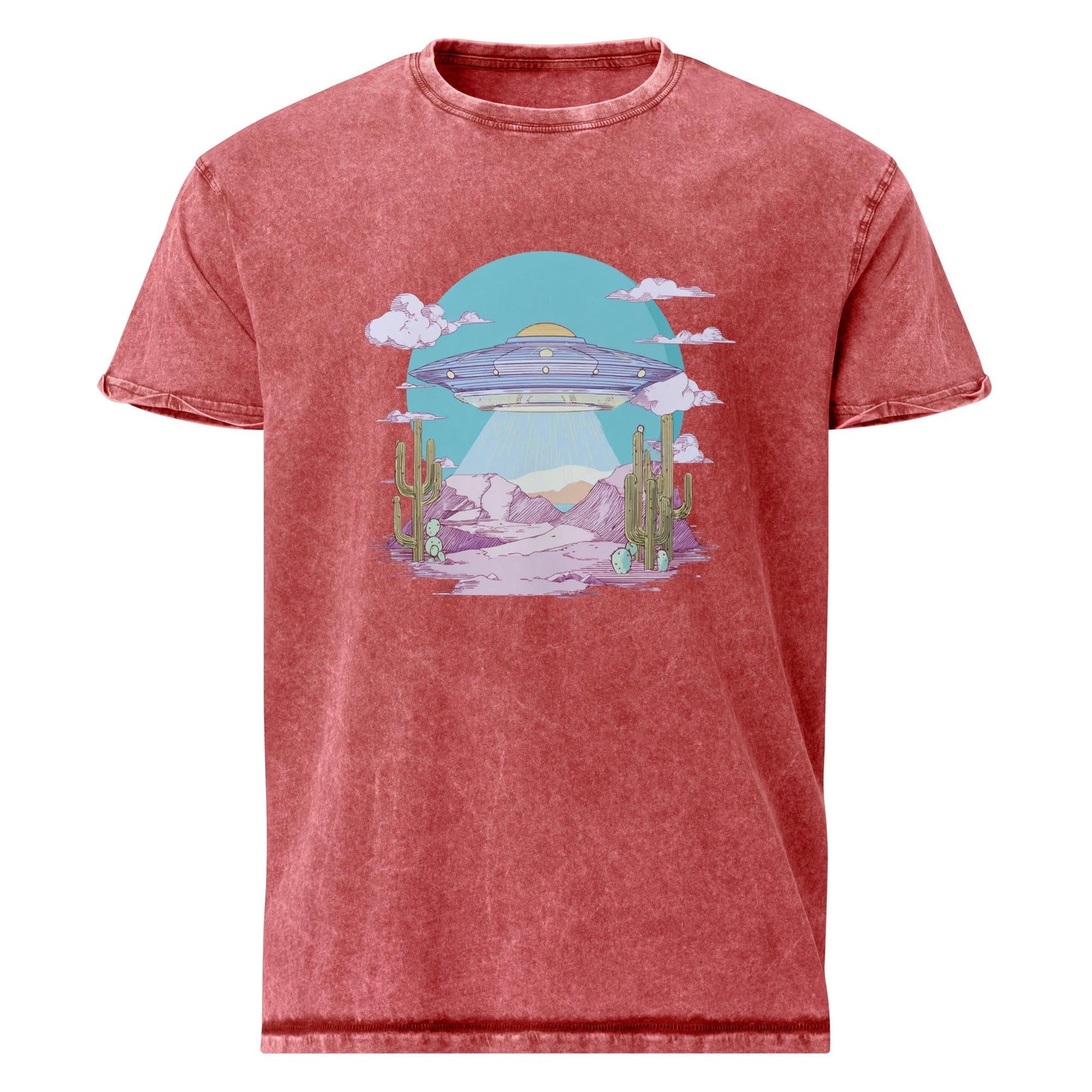 Ufo Tee | Outer Space Desert Vibe | Vintage Sci - Fi Graphic Shirt - IconVexa