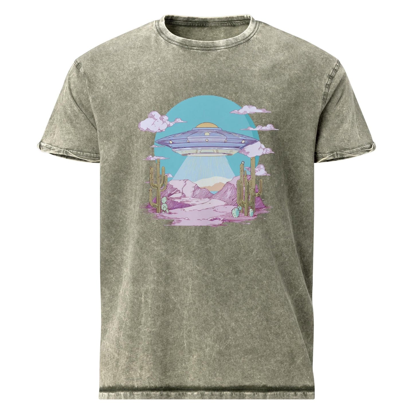 Ufo Tee | Outer Space Desert Vibe | Vintage Sci - Fi Graphic Shirt - IconVexa