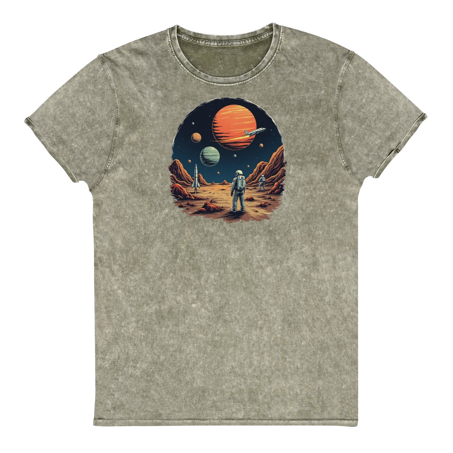Astronaut T-Shirt | Outer Space Sci - Fi Tee | Cosmic Graphic Vintage Shirt - IconVexa