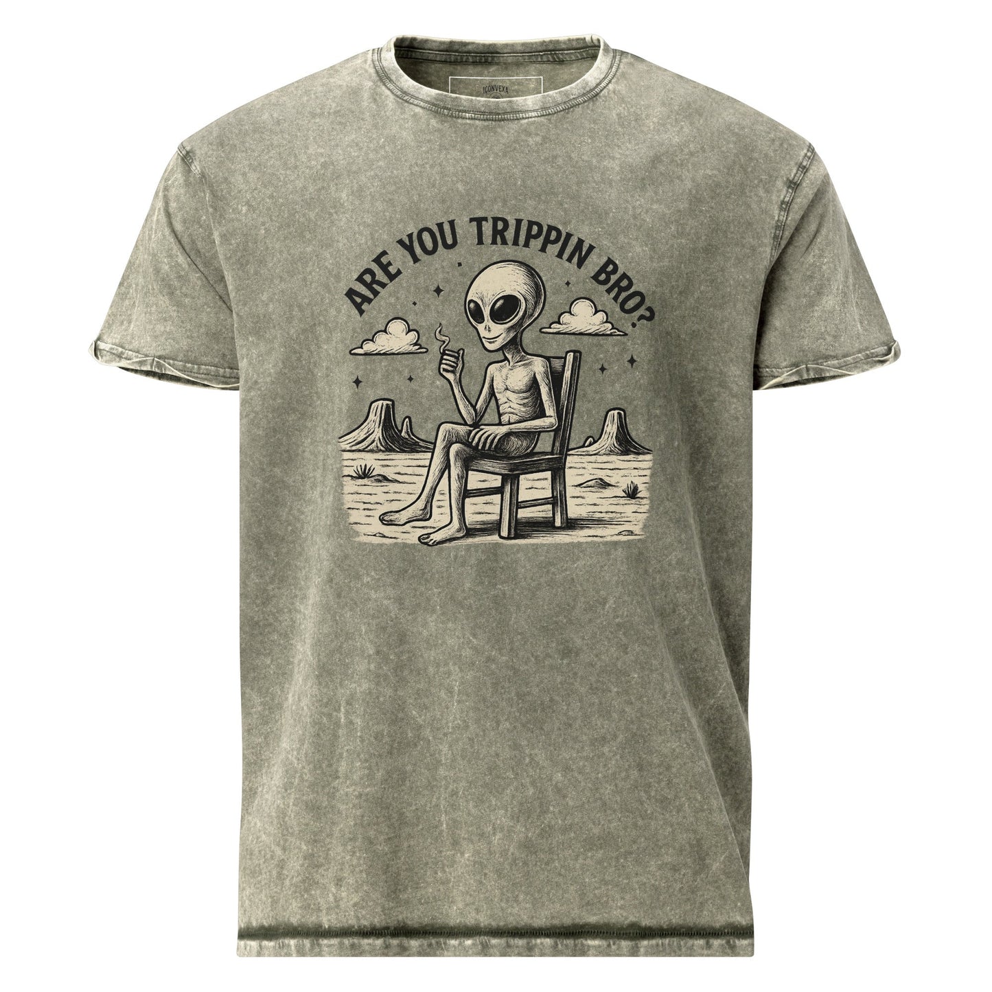 Are You Trippin Bro Alien Tee | Funny UFO Shirt | Retro Space Graphic for Him - IconVexa