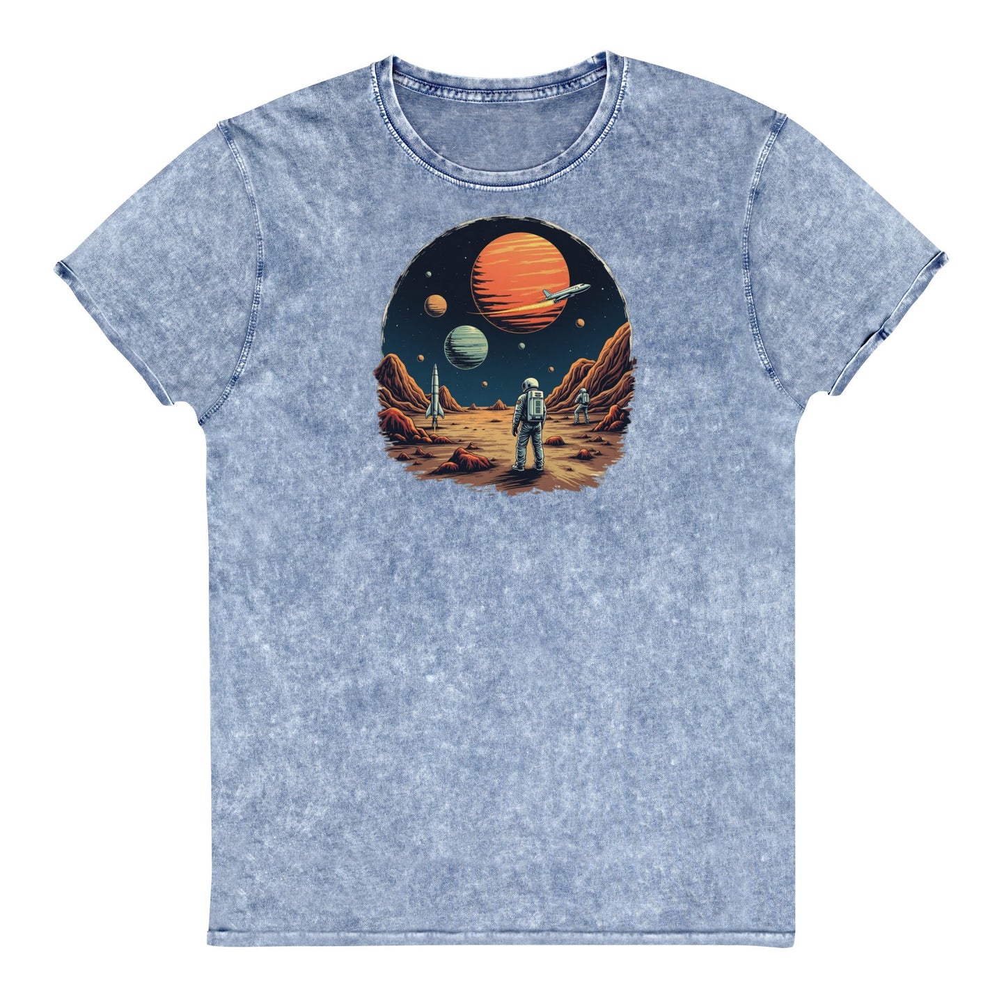 Astronaut T-Shirt | Outer Space Sci - Fi Tee | Cosmic Graphic Vintage Shirt - IconVexa