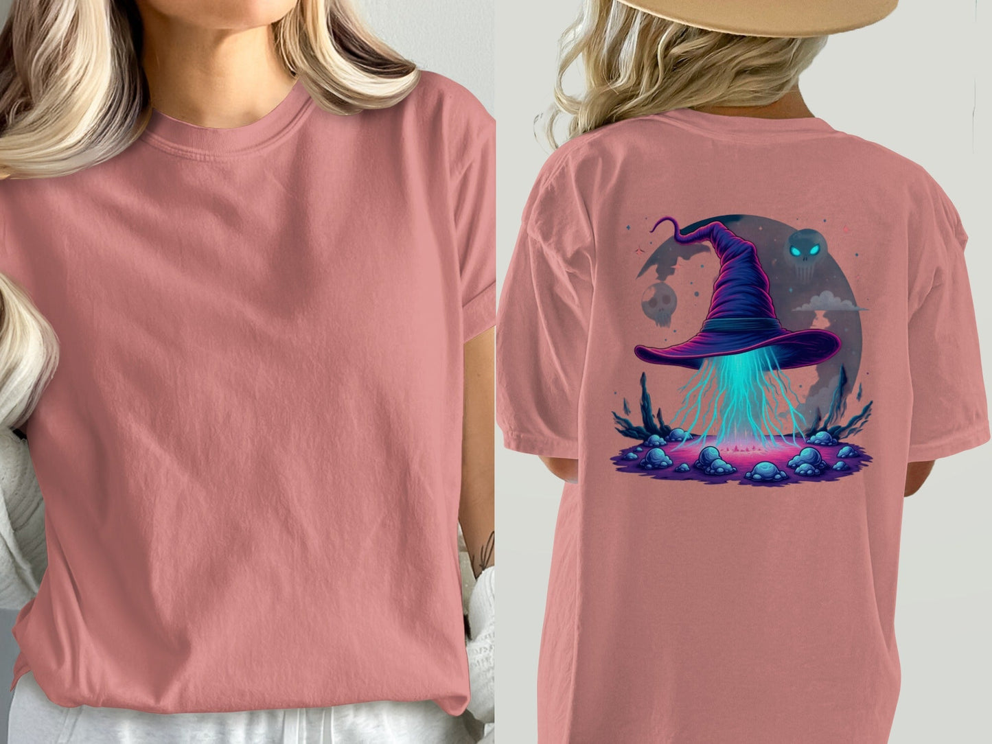 Witch Hat T-Shirt, Halloween T-Shirt, Magic T-Shirt, Occult Shirt, Supernatural Apparel, Gothic T-Shirt, Spooky Season Gift, Unisex T-Shirt - IconVexa