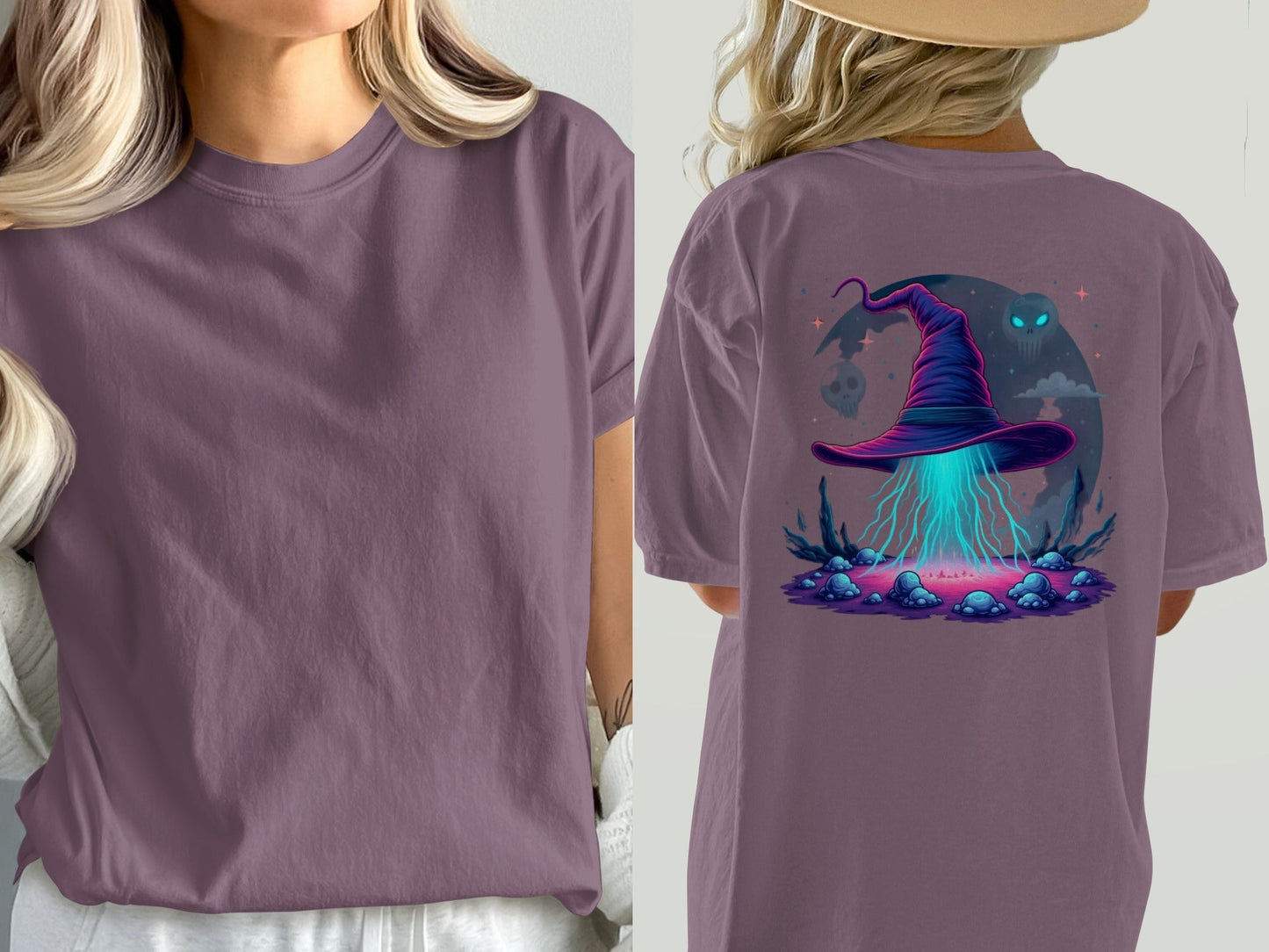 Witch Hat T-Shirt, Halloween T-Shirt, Magic T-Shirt, Occult Shirt, Supernatural Apparel, Gothic T-Shirt, Spooky Season Gift, Unisex T-Shirt - IconVexa