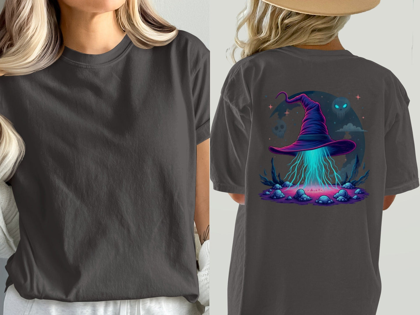 Witch Hat T-Shirt, Halloween T-Shirt, Magic T-Shirt, Occult Shirt, Supernatural Apparel, Gothic T-Shirt, Spooky Season Gift, Unisex T-Shirt - IconVexa