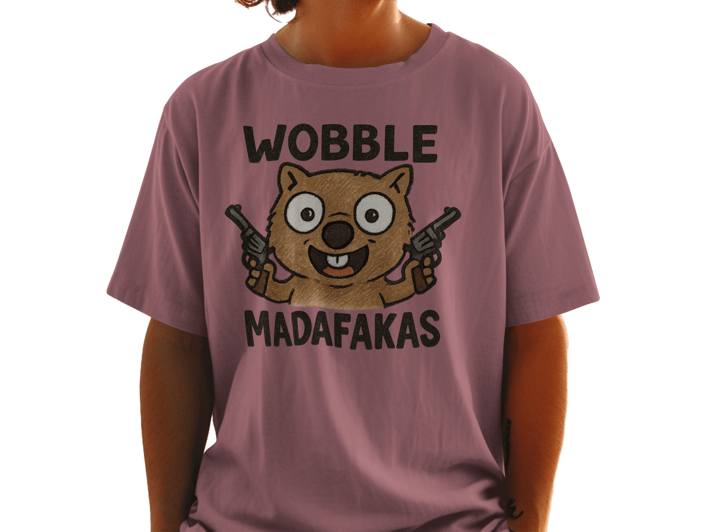 Wobble Madafakas T-Shirt, Funny Wombat Tee, Gangster Animal Shirt, Meme Shirt, Novelty T-shirt, Unique Design Tee, Trendy Shirts - IconVexa
