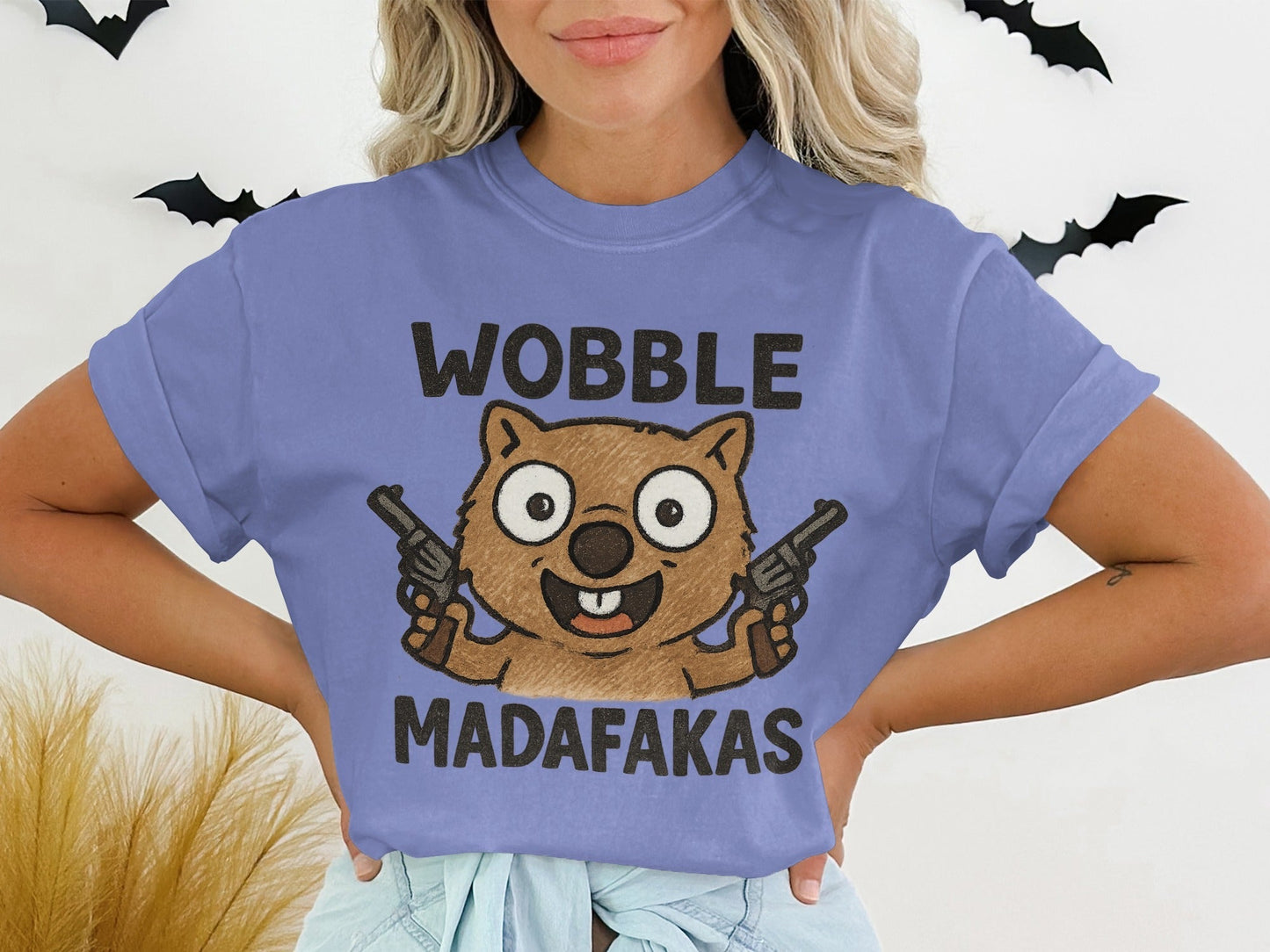 Wobble Madafakas T-Shirt, Funny Wombat Tee, Gangster Animal Shirt, Meme Shirt, Novelty T-shirt, Unique Design Tee, Trendy Shirts - IconVexa
