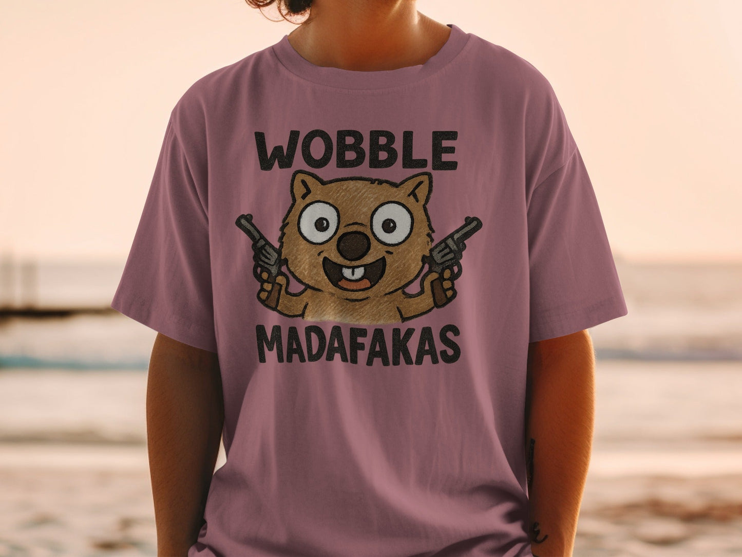 Wobble Madafakas T-Shirt, Funny Wombat Tee, Gangster Animal Shirt, Meme Shirt, Novelty T-shirt, Unique Design Tee, Trendy Shirts - IconVexa