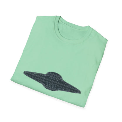 Stylish UFO Unisex Softstyle T-Shirt, Casual Tee, Space Lover Gift, Everyday Wear, Unique Graphic Shirt - IconVexa