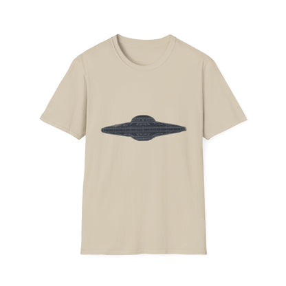 Stylish UFO Unisex Softstyle T-Shirt, Casual Tee, Space Lover Gift, Everyday Wear, Unique Graphic Shirt - IconVexa