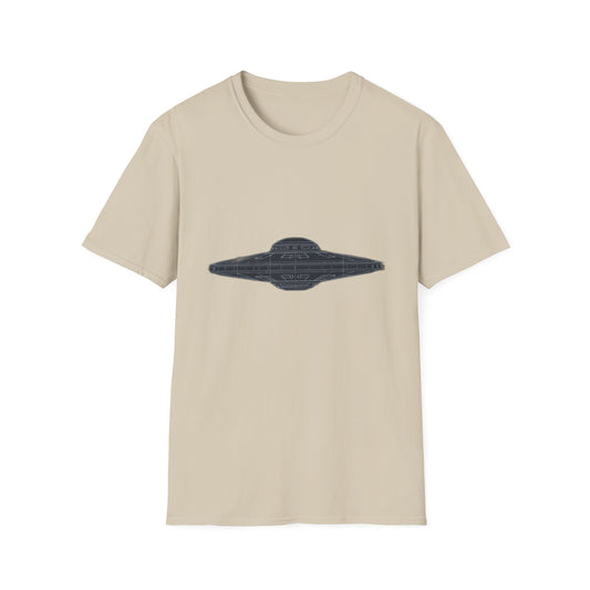 Stylish UFO Unisex Softstyle T-Shirt, Casual Tee, Space Lover Gift, Everyday Wear, Unique Graphic Shirt