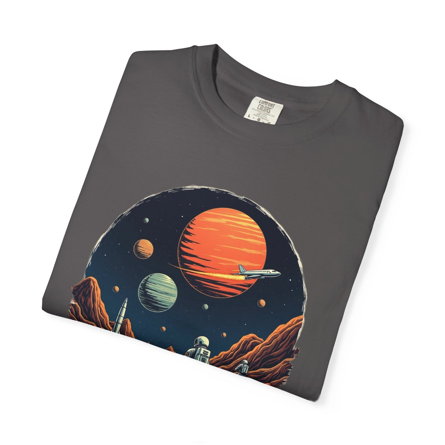 Astronaut T-Shirt | Outer Space Tee with Planets | Retro Sci-Fi Graphic for Space Lovers