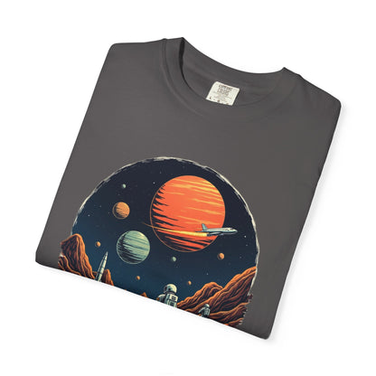 Astronaut T-Shirt | Outer Space Tee with Planets | Retro Sci - Fi Graphic for Space Lovers - IconVexa