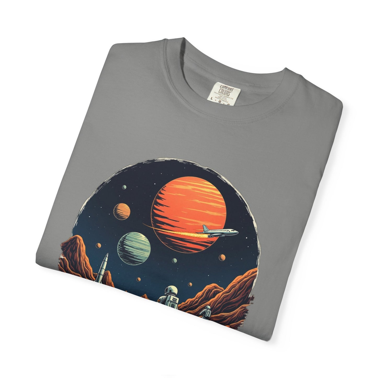 Astronaut T-Shirt | Outer Space Tee with Planets | Retro Sci-Fi Graphic for Space Lovers