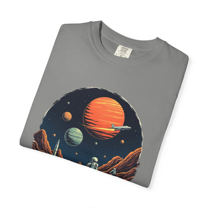 Astronaut T-Shirt | Outer Space Tee with Planets | Retro Sci - Fi Graphic for Space Lovers - IconVexa